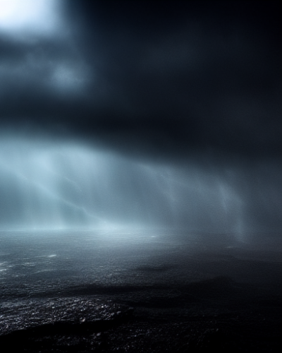 a dark and ominous storm